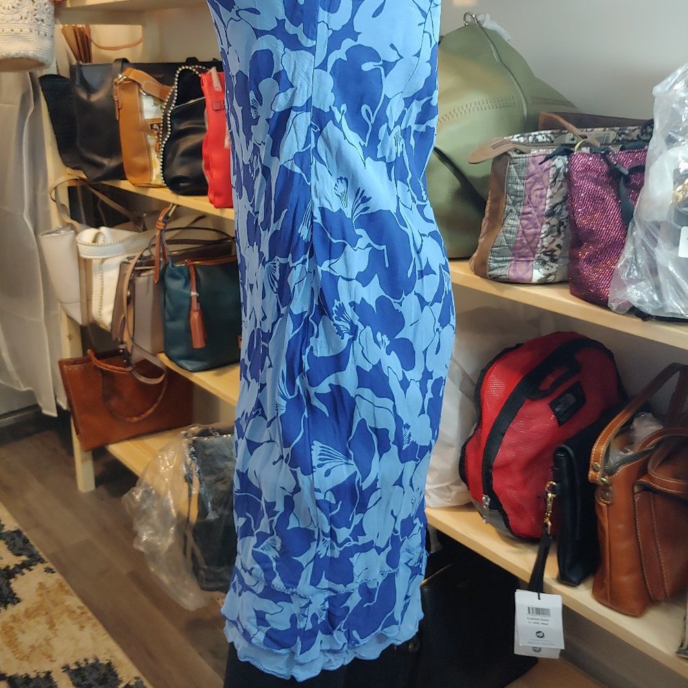 2 for 20 EUC AMERICAN EAGLE BLUE FLORAL DRESS US SIZE 0 - Picture 14 of 16